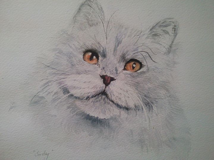 watercolour cat (limited edition print for sale)